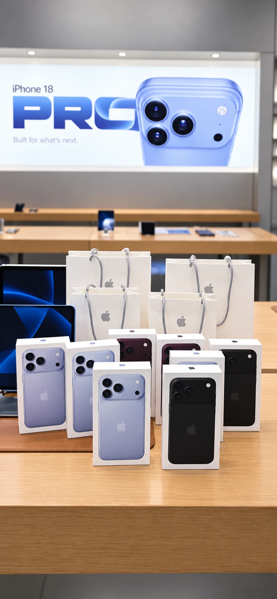 Cajas de iPhone 18 Pro en azul, vino y negro: pre-órdenes entregadas